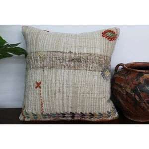 (Set of 2) Kilim Pillow 18" x 18", #29