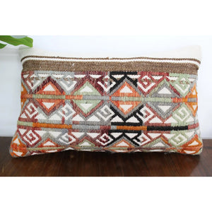 ( Set of 2) Kilim Pillow 12" x 20", #32