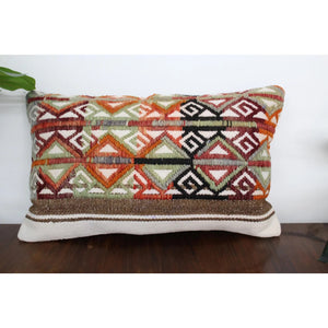 ( Set of 2) Kilim Pillow 12" x 20", #32
