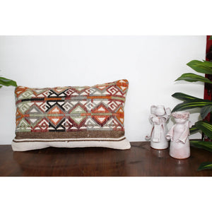 ( Set of 2) Kilim Pillow 12" x 20", #32