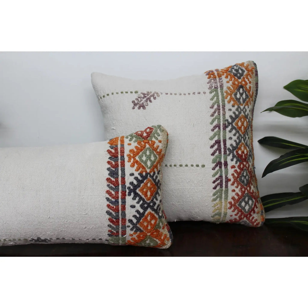 ( Set of 2) Kilim Pillow 16" x 16", #38