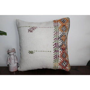 ( Set of 2) Kilim Pillow 16" x 16", #38