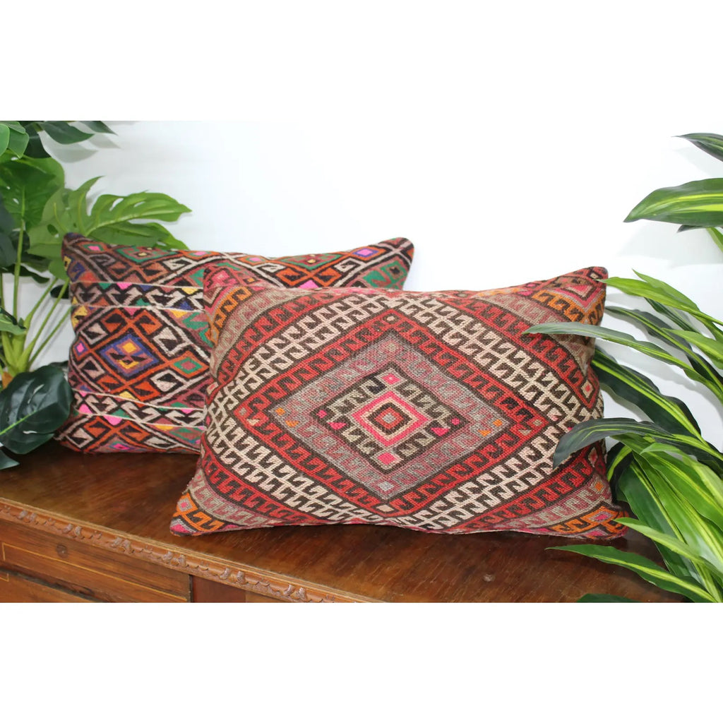 (Set of 2) Kilim Pillow 16" x 23.5", #14