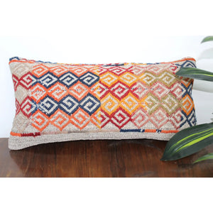 (Set Of 2) Kilim pillow 10" x 20.5", #17