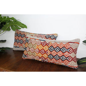 (Set Of 2) Kilim pillow 10" x 20.5", #17