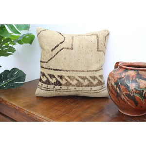 (Set of 3) Oushak Rug Pillow 17.5" x 17.5", #19